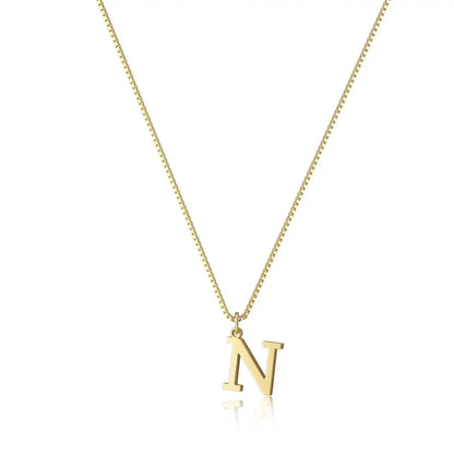 Simple New 26-Letter Pendant Necklace Gold Plated Stylish Everyday Charm Gift with Ladies Multifunctional Collarbone Necklace