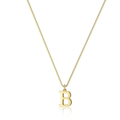 Simple New 26-Letter Pendant Necklace Gold Plated Stylish Everyday Charm Gift with Ladies Multifunctional Collarbone Necklace