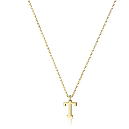 Simple New 26-Letter Pendant Necklace Gold Plated Stylish Everyday Charm Gift with Ladies Multifunctional Collarbone Necklace