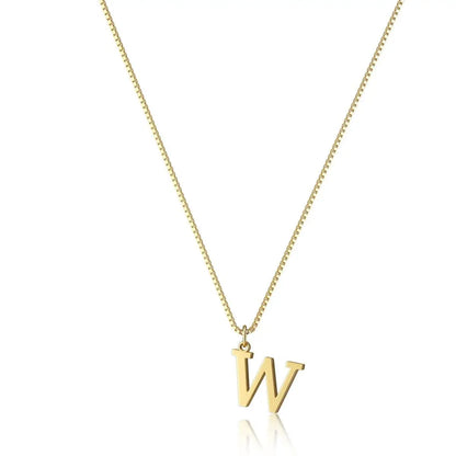 Simple New 26-Letter Pendant Necklace Gold Plated Stylish Everyday Charm Gift with Ladies Multifunctional Collarbone Necklace