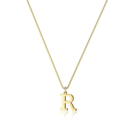 Simple New 26-Letter Pendant Necklace Gold Plated Stylish Everyday Charm Gift with Ladies Multifunctional Collarbone Necklace