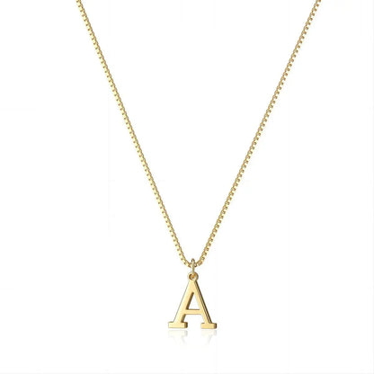 Simple New 26-Letter Pendant Necklace Gold Plated Stylish Everyday Charm Gift with Ladies Multifunctional Collarbone Necklace