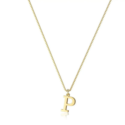 Simple New 26-Letter Pendant Necklace Gold Plated Stylish Everyday Charm Gift with Ladies Multifunctional Collarbone Necklace