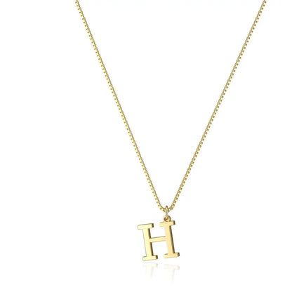 Simple New 26-Letter Pendant Necklace Gold Plated Stylish Everyday Charm Gift with Ladies Multifunctional Collarbone Necklace